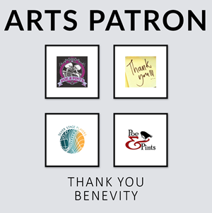 Silver Stage Players Arts patron Thank You Benevity graphic.