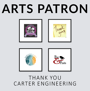 Silver Stage Players Arts patron Thank You Carter Engineering graphic.